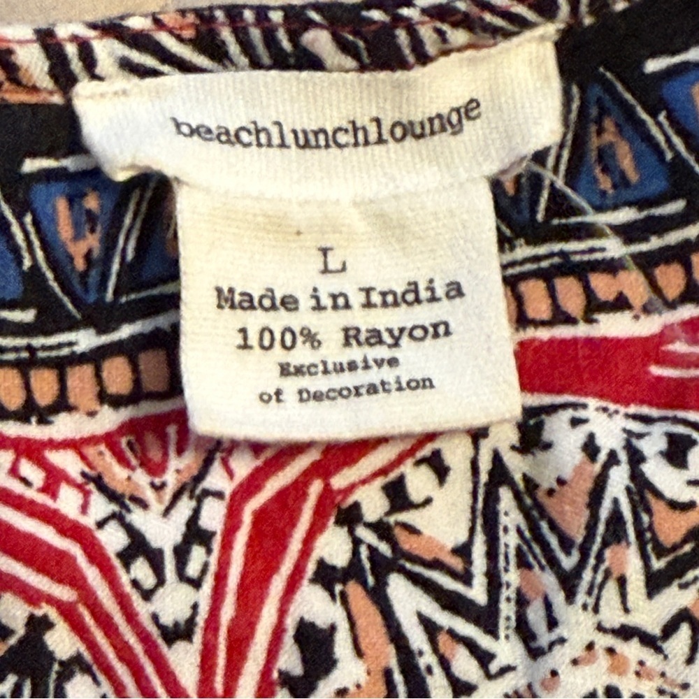 πΊbeachlunchlounge Red and Blue Patterned Mini Dress - Picture 5 of 7